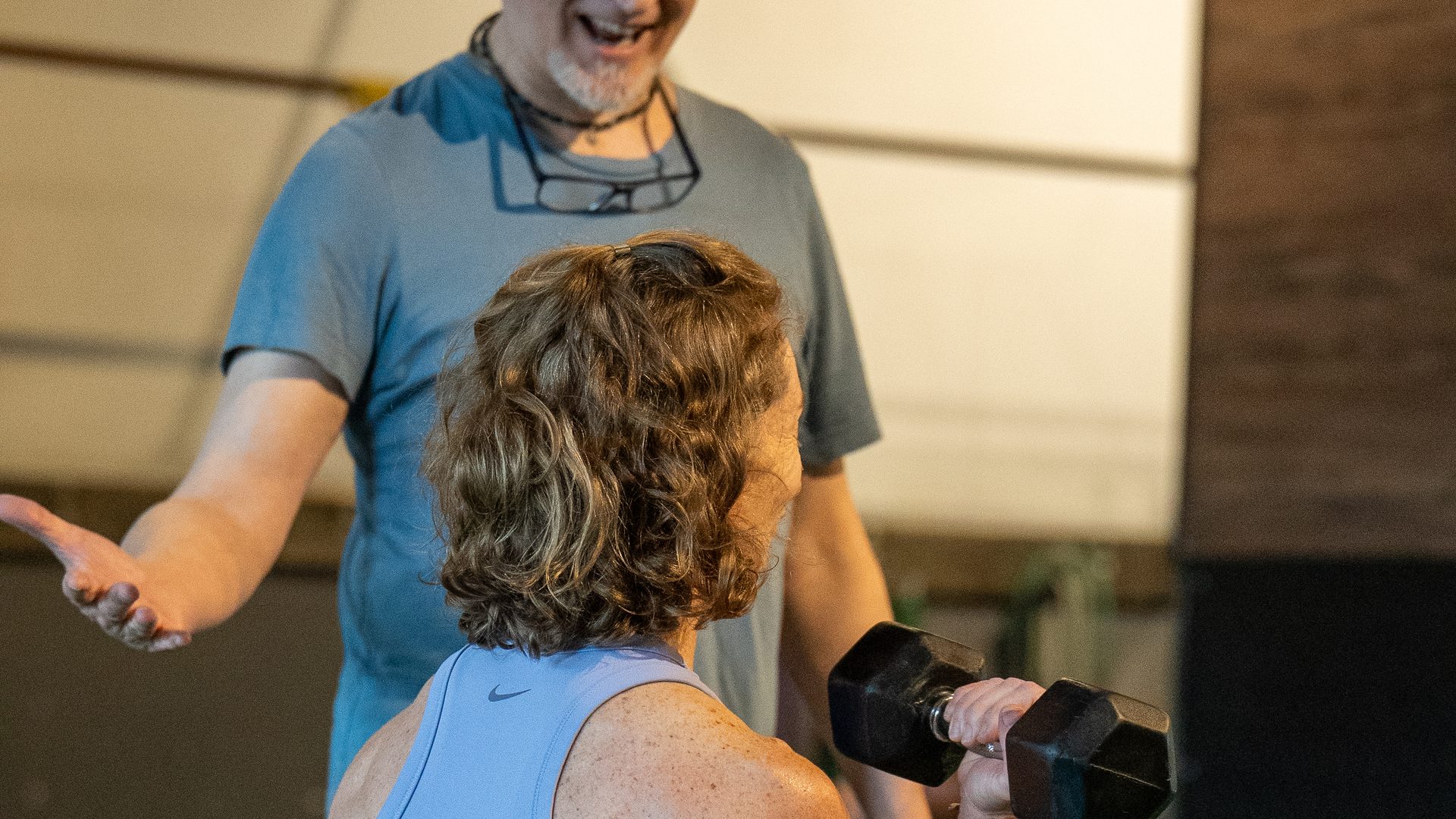 One-on-one personal training coaching session at Fulcrum